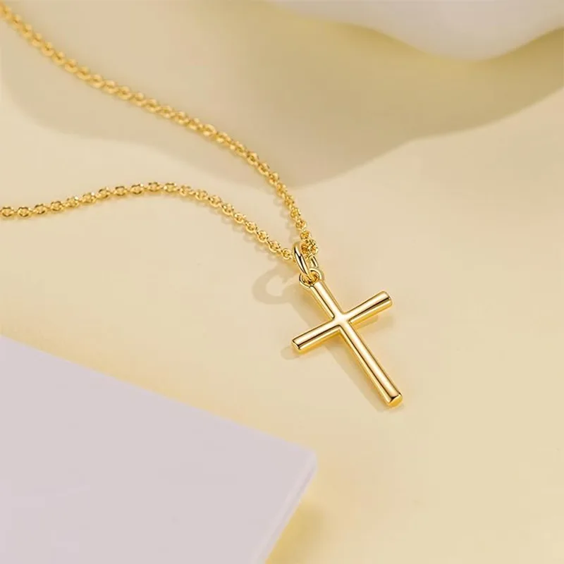 14k Gold Women Cross Fashion Necklace