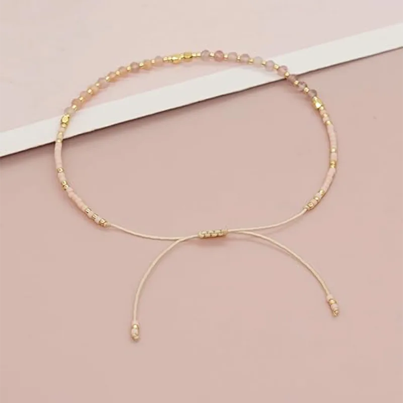 String Damen Armbänder mit kleinen Perlen